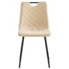vidaXL Eetkamerstoelen 2 st kunstleer cr&egrave;me