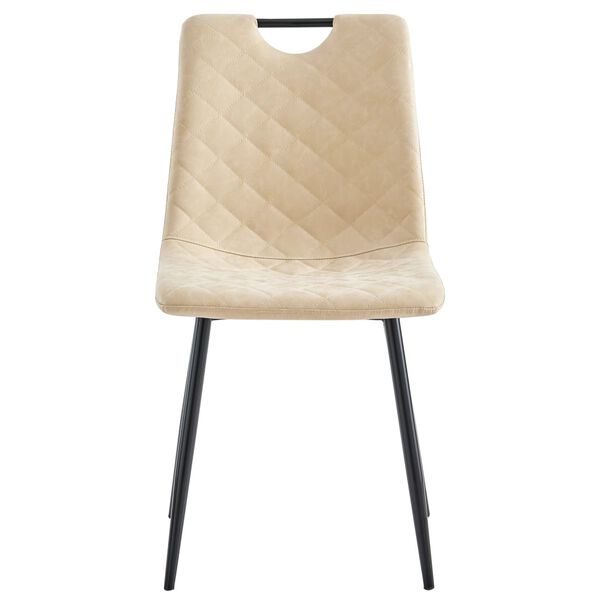 vidaXL Eetkamerstoelen 2 st kunstleer cr&egrave;me