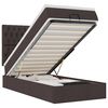 vidaXL Ottoman bed met matras en LED's 80x200cm stof donkerbruin