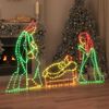 vidaXL Verlichte Kerststal met 550 LED Multikleur 112 x 72 cm PVC