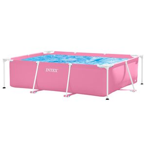 INTEX Metalen Frame Boven Grond Zwembad Roze 220 x 150 x 60 cm