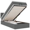 vidaXL Bed poef met matras en LED's stof 80x200 cm donkergrijs