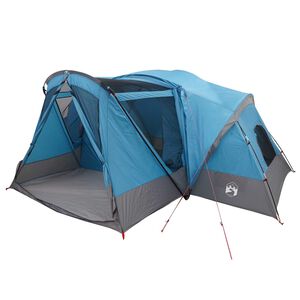 vidaXL Trekkingtent met waterdichte regenfly 10-persoons Blauw