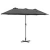 vidaXL Tuinparasol Antraciet 370 x 197 x 239 cm Polyester en Aluminium