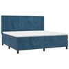 vidaXL Boxspring met matras en LED fluweel donkerblauw 200x200 cm
