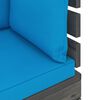 vidaXL 6-delige Loungeset met kussens pallet massief grenenhout