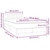 vidaXL Boxspring met matras en LED fluweel roze 120x220 cm
