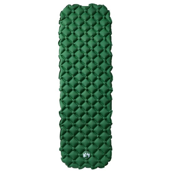 vidaXL Kampeermatras opblaasbaar 190x58x6 cm 1- persoons groen