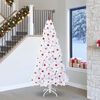 vidaXL Kunstkerstboom met 300 LED Wit 240 cm PVC en staal