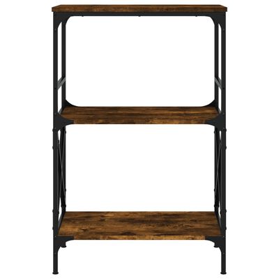 vidaXL Boekenkast 3-laags 59x35x90,5 cm bewerkt hout gerookt eiken