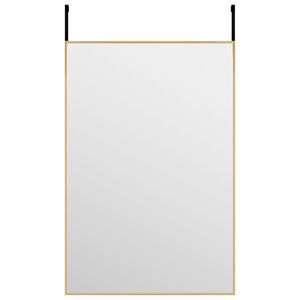 vidaXL Deurspiegel 40x60 cm glas en aluminium goudkleurig