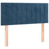 vidaXL Boxspring met matras en LED fluweel donkerblauw 120x200 cm