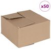 vidaXL Vouwdoos met opslag 50 pcs Naturel 15 x 15 x 8 cm Karton