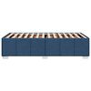 vidaXL Bedframe zonder matras 100x200 cm stof blauw