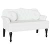 vidaXL Chesterfield Bank Wit 120,5 x 65 x 75 cm Nep Leer
