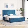 vidaXL Ottoman bed met matrassen en LED's 180x200cm fluweel