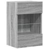 vidaXL Wandkasten met LED-verlichting voor tv 2 st 40x30x60,5 cm grijs sonoma eiken