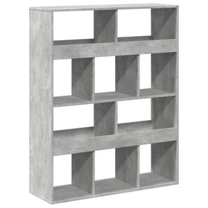 vidaXL kamerscherm 100x33x125,5 cm bewerkt hout betongrijs