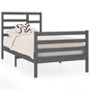 vidaXL Bedframe massief hout grijs 90x190 cm