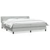 vidaXL Boxspring met matrassen fluweel lichtgrijs 200x210 cm
