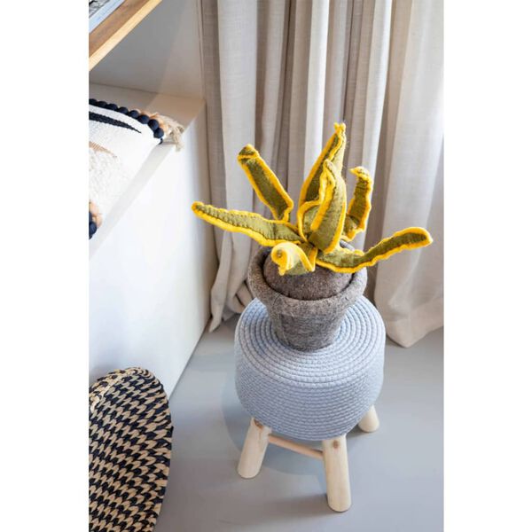 KidsDepot Kruk Iggy 29 cm katoen en hout grijs