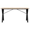 vidaXL Eettafel Y-frame 160x80x75 cm massief grenenhout en staal