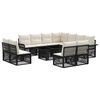 vidaXL Tuinbankenset 12 st Zwart en Cream Wit poly rattan