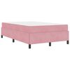 vidaXL Bedframe met matras Roze 120 x 200 cm Stof