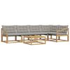 vidaXL Buiten bankenset 6 st Wit en Lichtgrijs