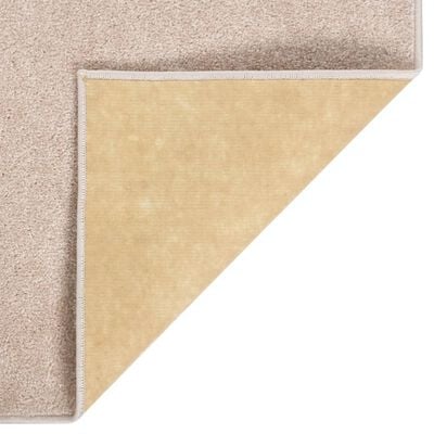 vidaXL Vloerkleed kortpolig 120x170 cm donkerbeige