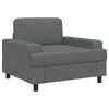 vidaXL Fauteuil Donkergrijs Stof