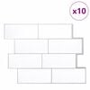 vidaXL Decoratieve Stickers 10 pcs Wit Grijs 29,4 x 21,4 x 0,8 cm
