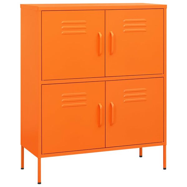 vidaXL Opbergkast 80x35x101,5 cm staal oranje