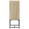 vidaXL Bijzetkast met glazen deur 35x37x100 cm sonoma eikenkleurig