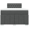 vidaXL Boxspring met matras stof donkergrijs 120x190 cm