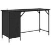 vidaXL Computerbureau Zwart Eiken Bewerkt hout 131 x 48 x 75 cm