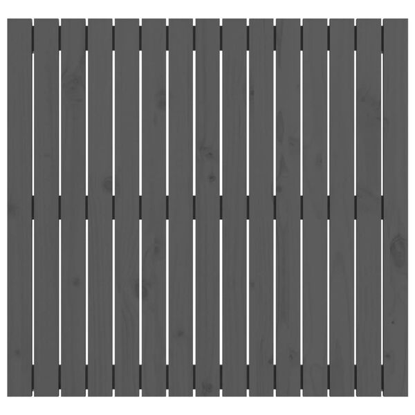vidaXL Wandhoofdbord 95,5x3x90 cm massief grenenhout grijs