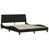 vidaXL Bedframe zonder matras "Hanko" stof zwart 160x200 cm