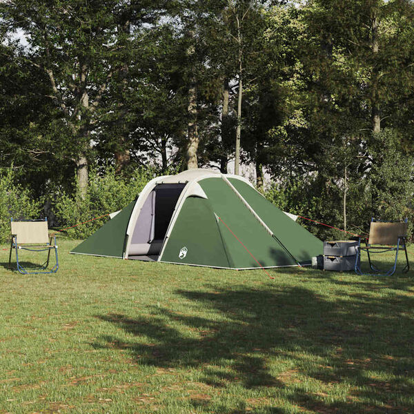 vidaXL Tunnel tent met dak met opslag Groen 510 x 240 x 156 cm taft