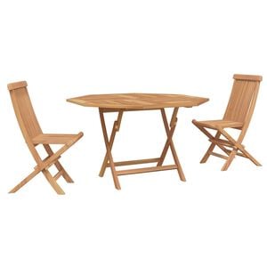 vidaXL Tuin Bistro Set 3 st Naturel Massief Teakhout