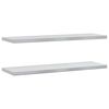 vidaXL Wandschappen 2 st 100x30 cm roestvrijstaal zilverkleurig