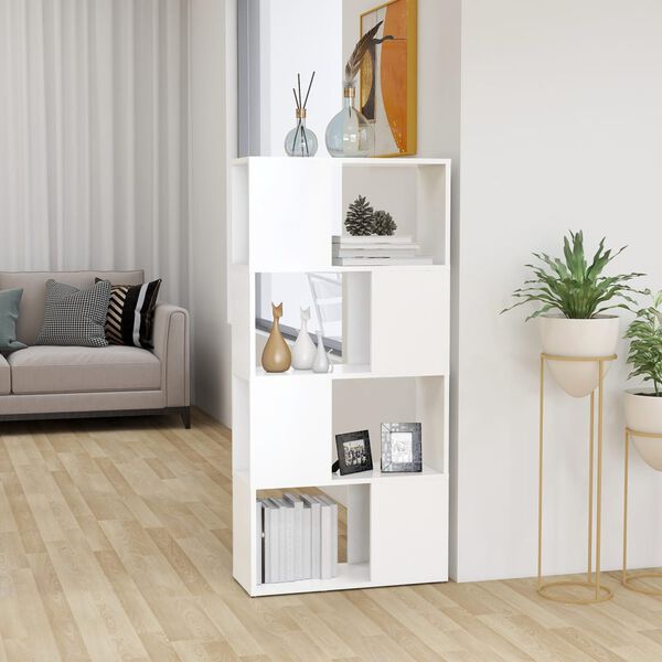 vidaXL Boekenkast/kamerscherm 60x24x124,5 cm bewerkt hout wit