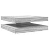vidaXL Salontafel 360 graden draaibaar 90x90x34,5cm grijs sonoma eiken