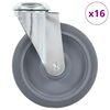 vidaXL 16 st Zwenkwielen met boutgaten 125 mm
