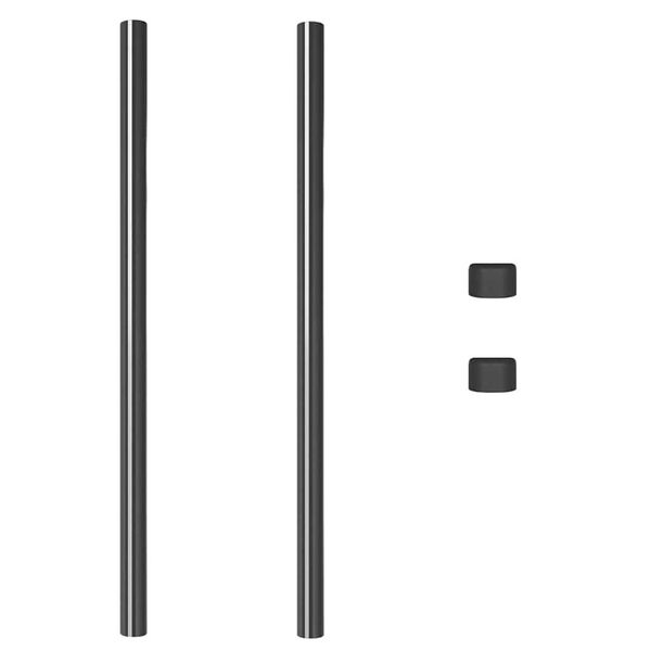 vidaXL Hekpalen 2 pcs Grijs 110 cm Poedergecoat staal