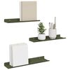 vidaXL Drijvende plank 3 pcs Olijf Groen 40 x 9 x 2,5 cm Staal