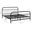 vidaXL Bedframe metaal zwart 180x200 cm