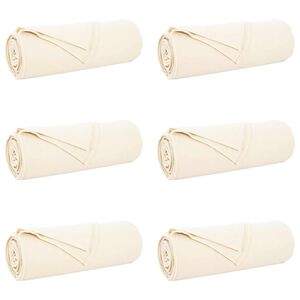 vidaXL Kleden 6 st Cr&egrave;mekleurig 350 x 270 cm 8.09 kg Fleece