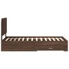 vidaXL Bedframe met hoofdeinde Bruin Eiken 75 x 190 cm Bewerkt hout