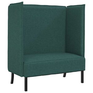 vidaXL Hoge Rug Bank 101cm Donkergroen Stof